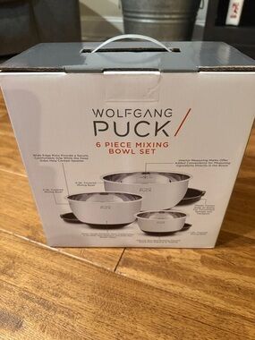 Wolfgang Puck 6-Piece Mixing Bowl Set - White